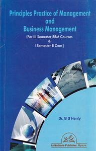 Picture of Principles Practice Of Management And Business Management For 3rd Sem B.B.M & 1st Sem B.Com Mysore V.V