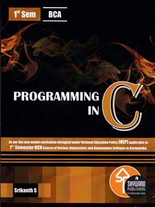 Picture of Programming in C 1st Sem BCA As Per New Syllabus NEP 
