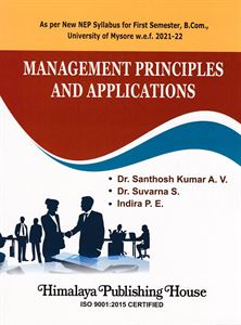 Picture of Management Principles And Applications As Per New NEP Syllabus 1st Sem B.Com Mysore University 