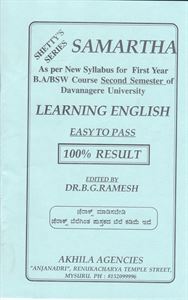 Picture of Samartha Learning English  Guide 2nd Sem B.A/BSW Davanagere University 